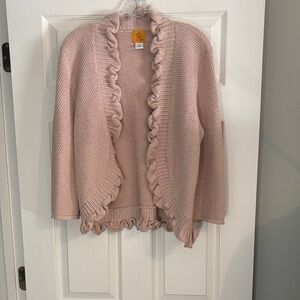 Ruby Rd. Soft Pink Ruffle Cardigan